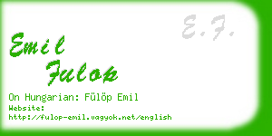 emil fulop business card