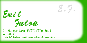 emil fulop business card